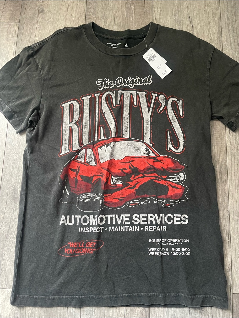 abercrombie car graphic tee
